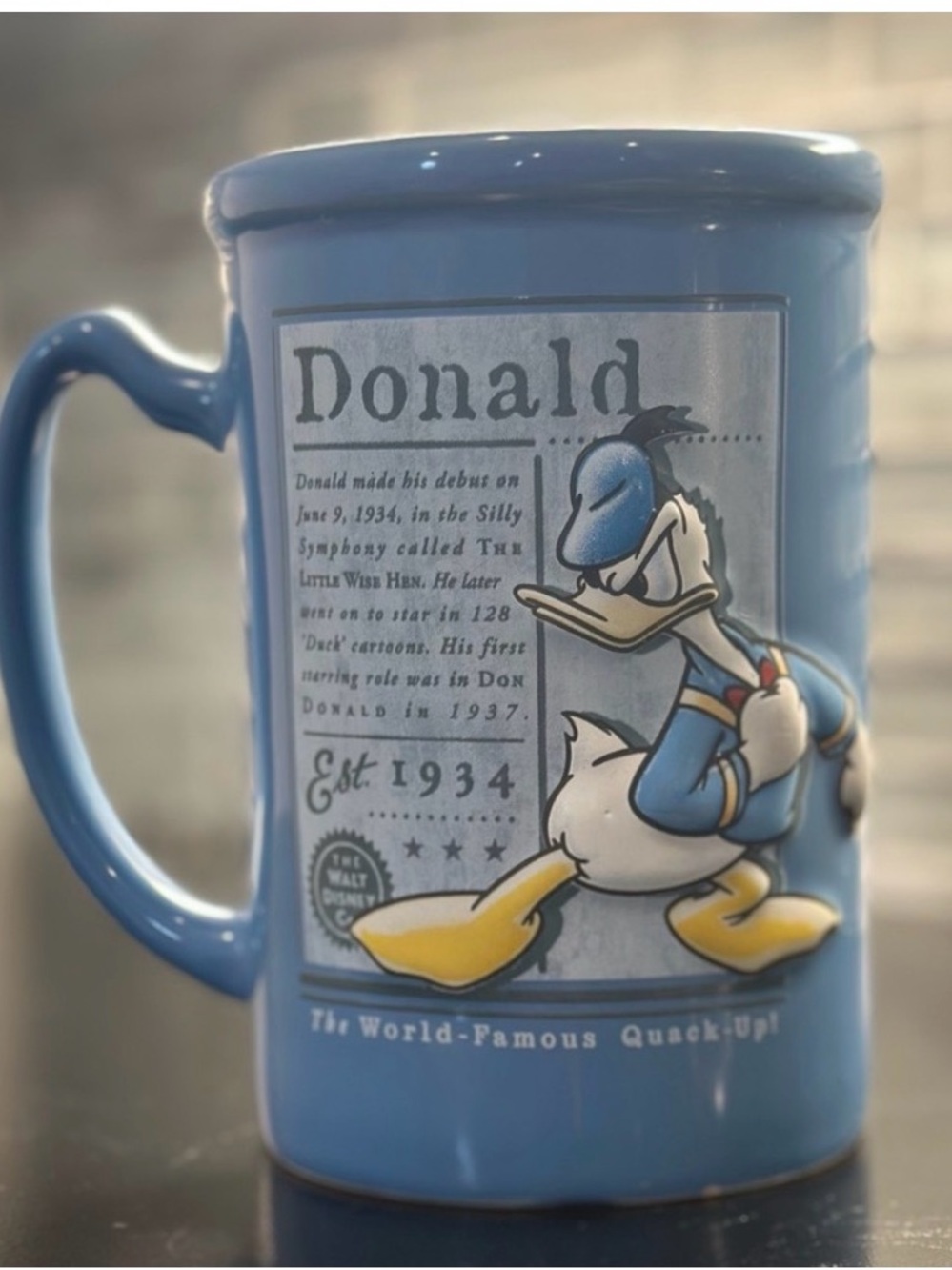 Disney Donald Duck Blue Character Ceramic Mugest 1934 - Picture 2 of 6